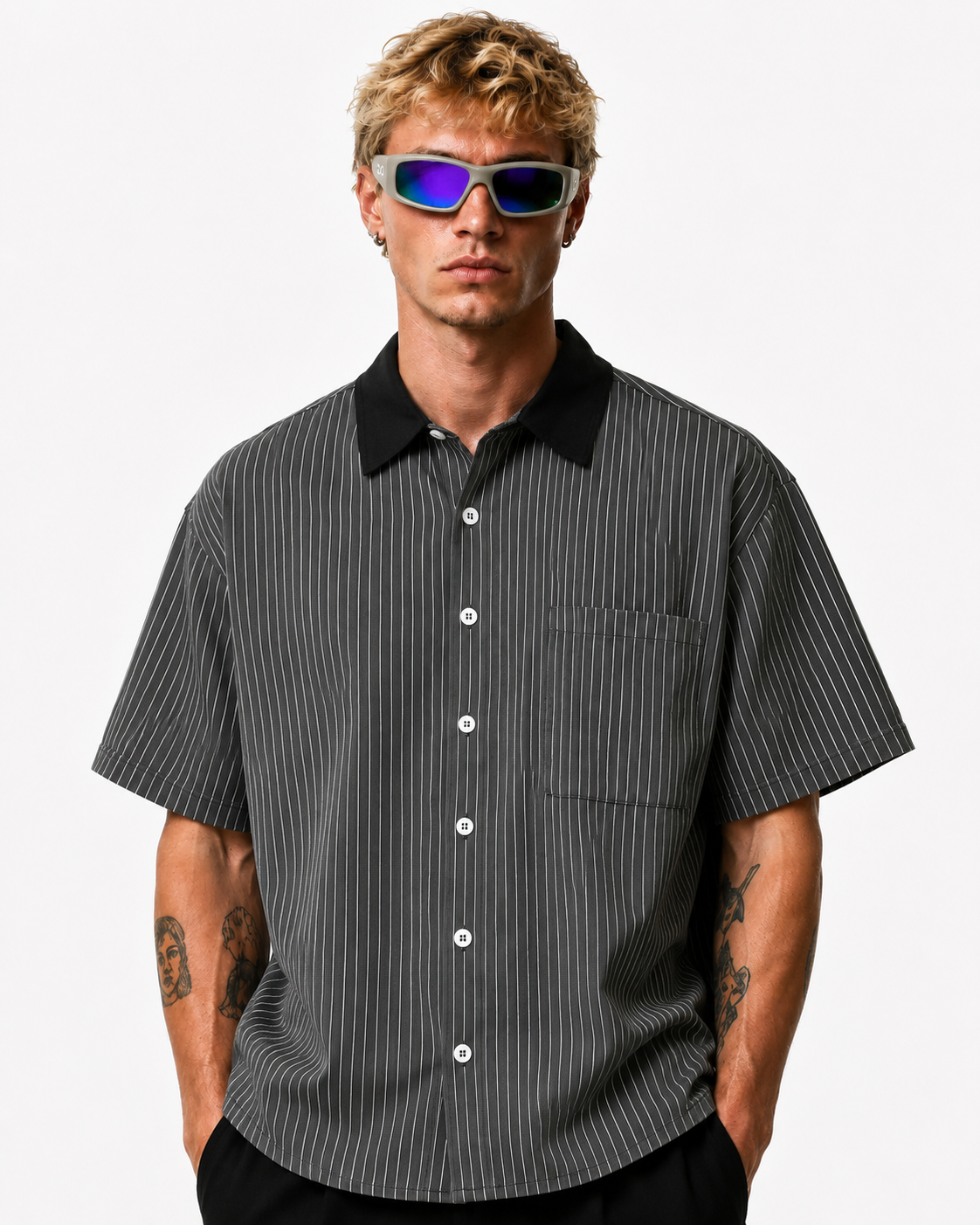 STRIPE BLACK 170SHIRT