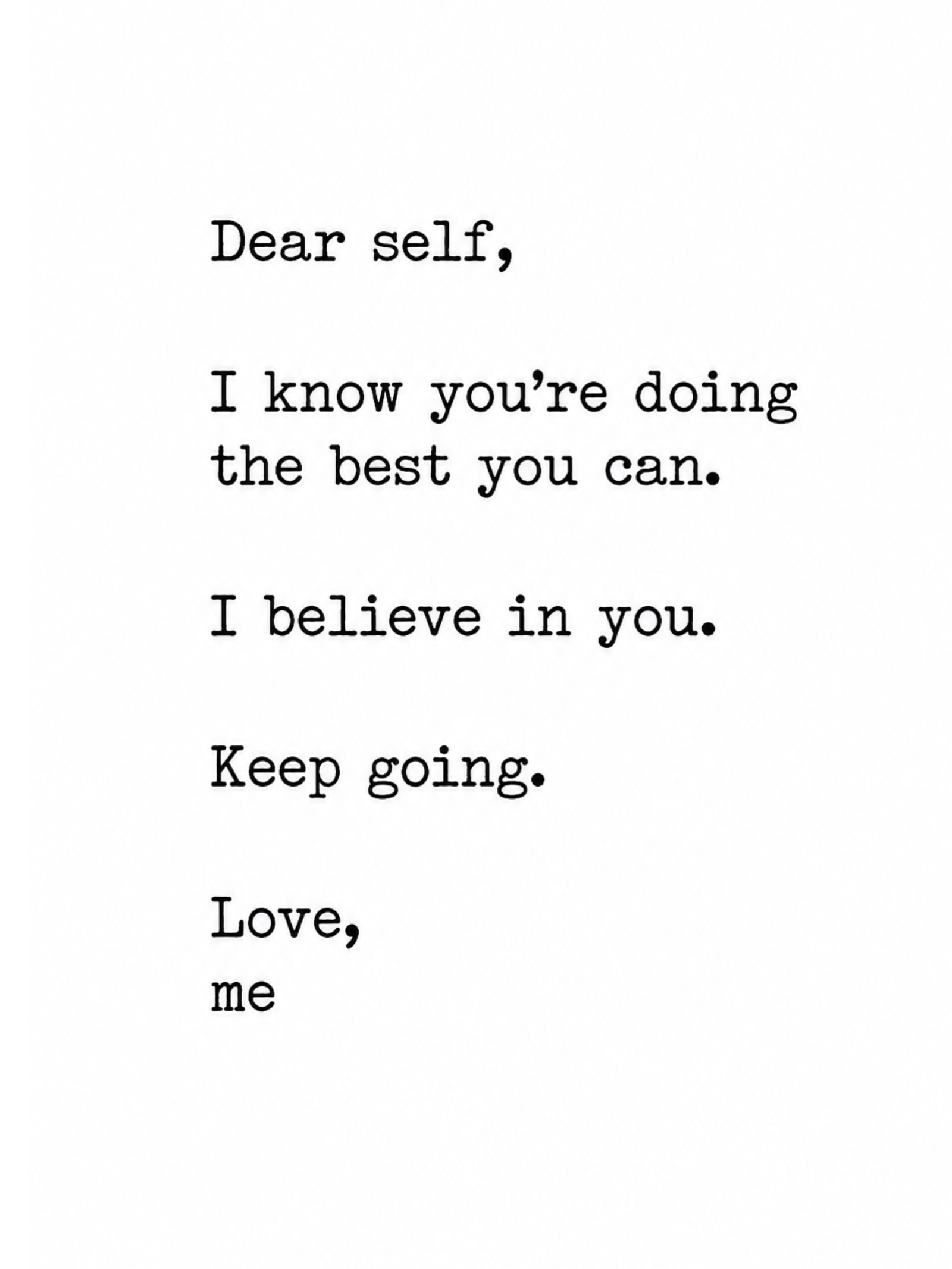 DEAR SELF 12″×16″